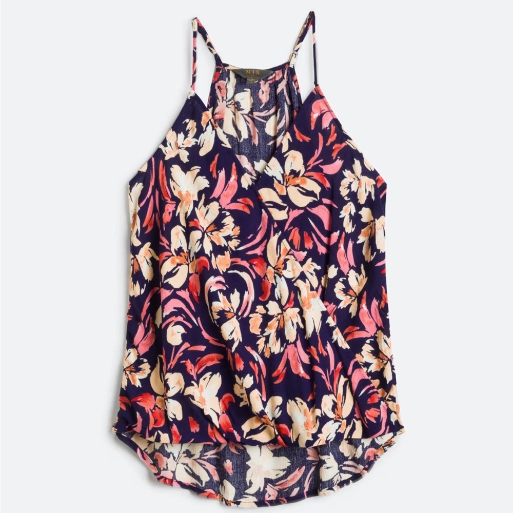 41 Hawthorn Navy and Pink Floral Camisole